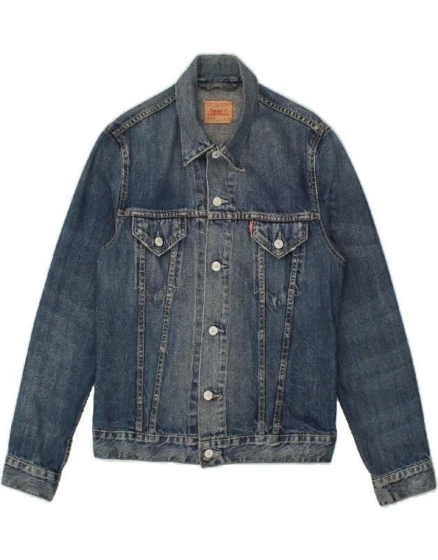 Waterproof Men's ParkasLEVI'S Mens Denim Jacket UK 36 Small Blue Cotton