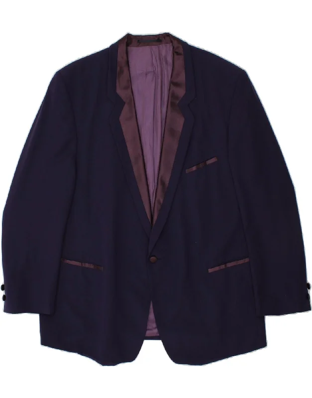 Men's Coats with Ripstop FabricLICONA Mens 1 Button Blazer Jacket IT 52 XL Purple