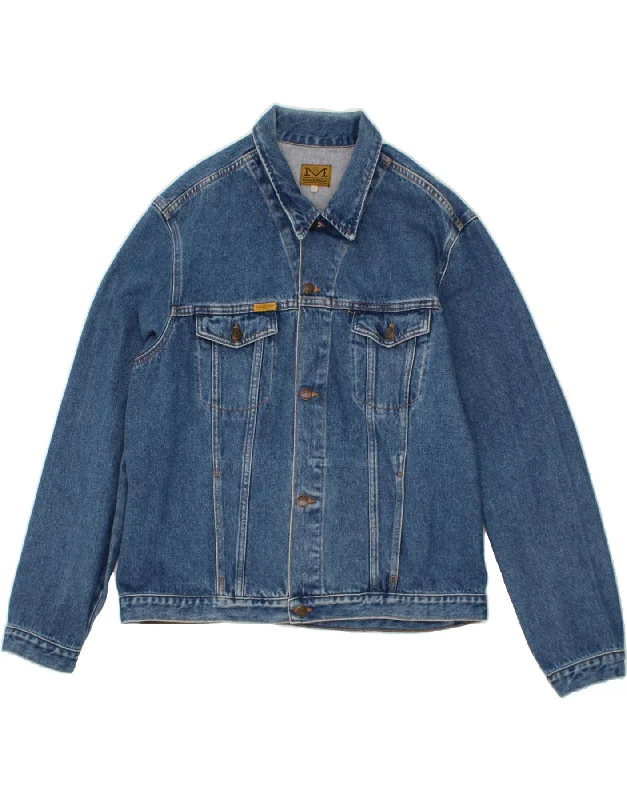 Men's Coats for BikingMAVERICK Mens Denim Jacket UK 42 XL Blue Cotton