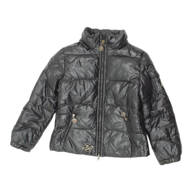 Men's Coats with VentilationMoncler Kids Black Puffer Jacket | Vintage High End Designer Boys Girls Coat VTG