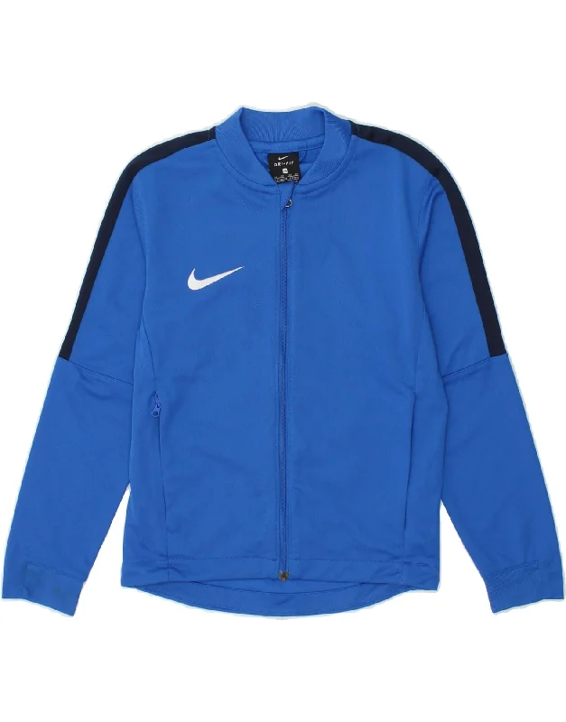 Men's Coats Made in ItalyNIKE Boys Dri Fit Tracksuit Top Jacket 6-7 Years XS Blue Colourblock