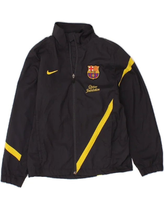 Men's Coats for Everyday WearNIKE Boys FCB Tracksuit Top Jacket 8-9 Years Small Navy Blue Polyester