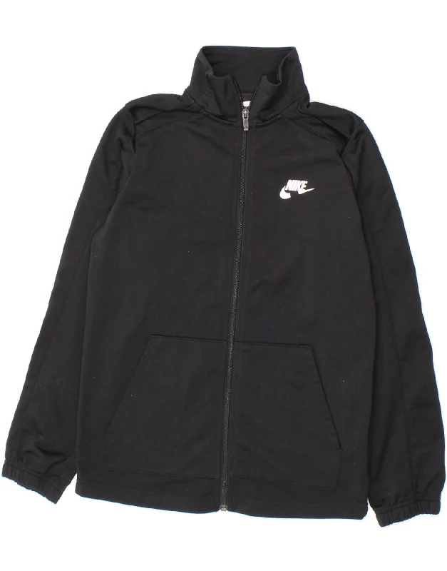 Men's Coats with Water-Repellent FabricNIKE Boys Graphic Tracksuit Top Jacket 12-13 Years Large  Black Polyester