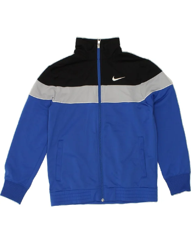 Men's Coats with Quick-Dry FabricNIKE Boys Tracksuit Top Jacket 12-13 Years  Large  Blue Colourblock