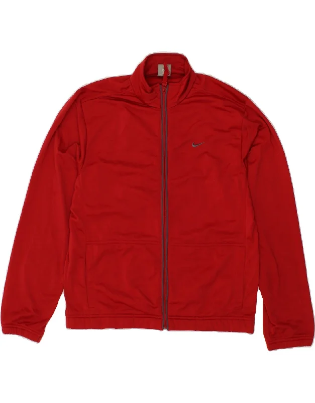 Men's Coats with Flannel LiningNIKE Boys Tracksuit Top Jacket 15-16 Years XL Red Polyester