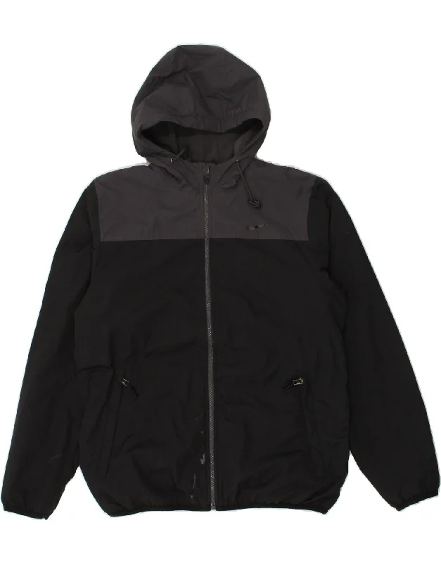 Men's Coats with VentilationNIKE Mens Hooded Bomber Jacket UK 38 Medium Black Colourblock Nylon