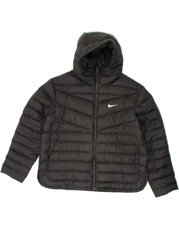 Men's Coats for AutumnNIKE Mens Hooded Padded Jacket UK 40 Large Black Polyester