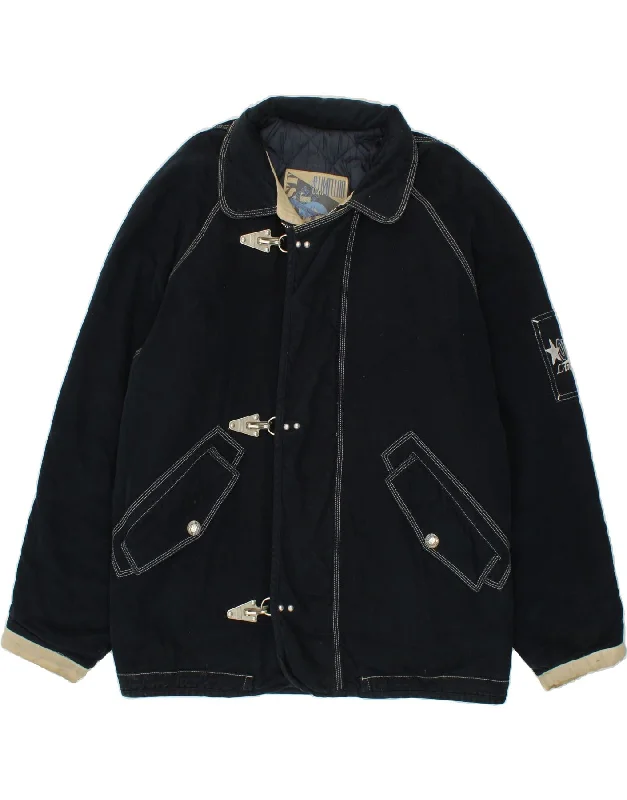 Best Men's Leather CoatsOUT LIMITS Mens Graphic Windbreaker Jacket UK 40 Large Navy Blue Cotton