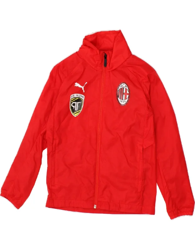 Men's Coats with Reflective StripesPUMA Boys AC Milan Graphic Tracksuit Top Jacket 9-10 Years Red Polyester