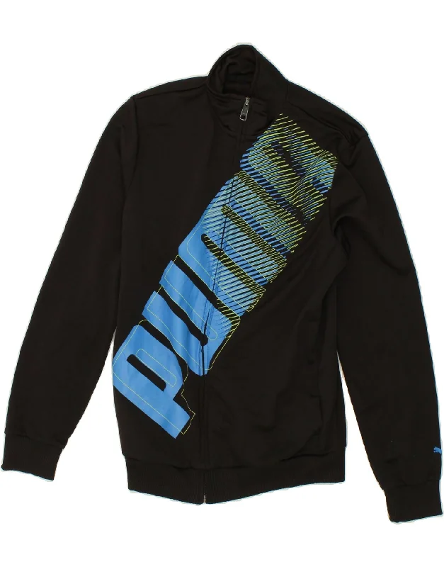 Men's Coats for SnowboardingPUMA Boys Graphic Tracksuit Top Jacket 13-14 Years  Black Polyester