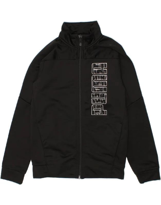 Men's Coats with ButtonsPUMA Boys Graphic Tracksuit Top Jacket 7-8 Years Black Polyester