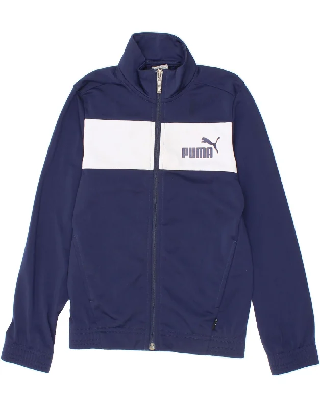 Men's Coats for Formal EventsPUMA Boys Graphic Tracksuit Top Jacket 7-8 Years Small  Navy Blue