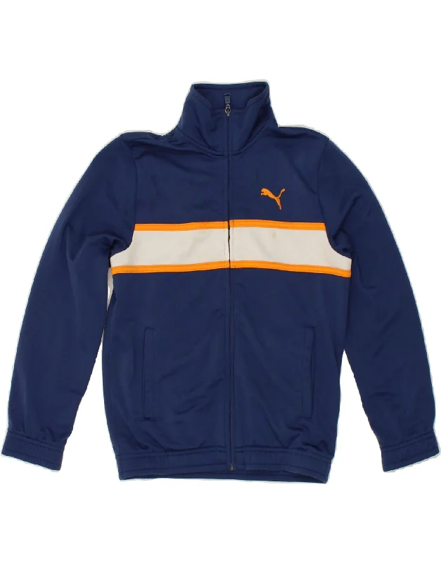 Men's Coats for Everyday WearPUMA Boys Tracksuit Top Jacket 9-10 Years  Navy Blue Colourblock Polyester