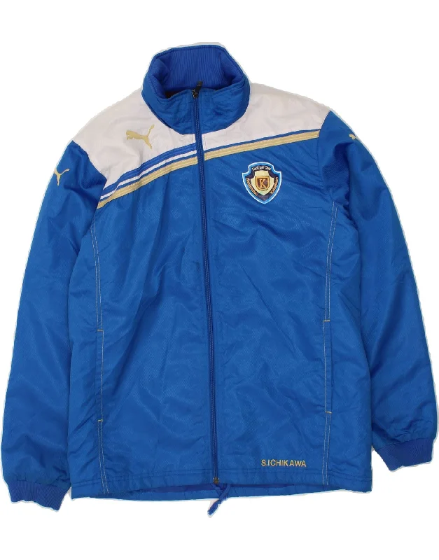 Men's Coats with LiningPUMA Mens Windbreaker Jacket uk 38 Medium Blue Colourblock