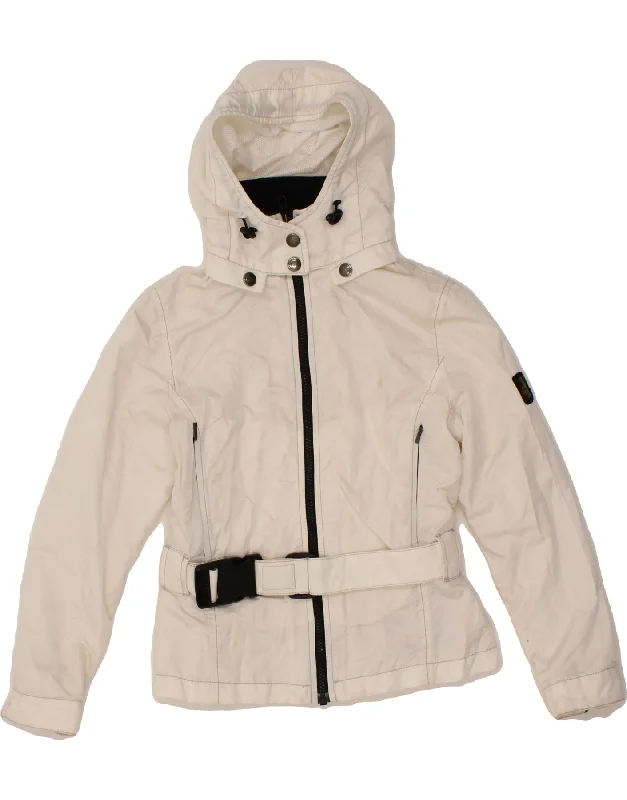 Men's Coats for RunningREFRIGIWEAR Girls Hooded Rain Jacket 9-10 Years White Polyamide