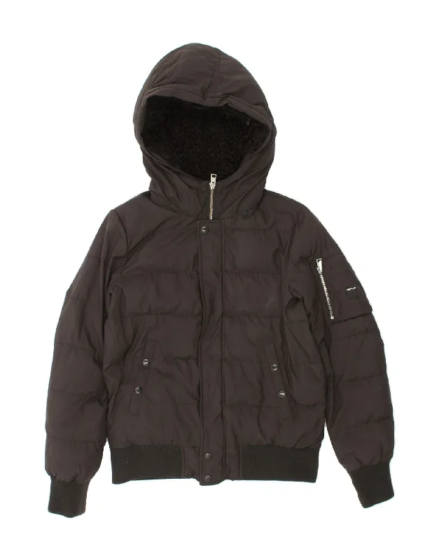 Men's Coats with Synthetic InsulationREPLAY Mens Hooded Padded Jacket UK 36 mall Black Polyester