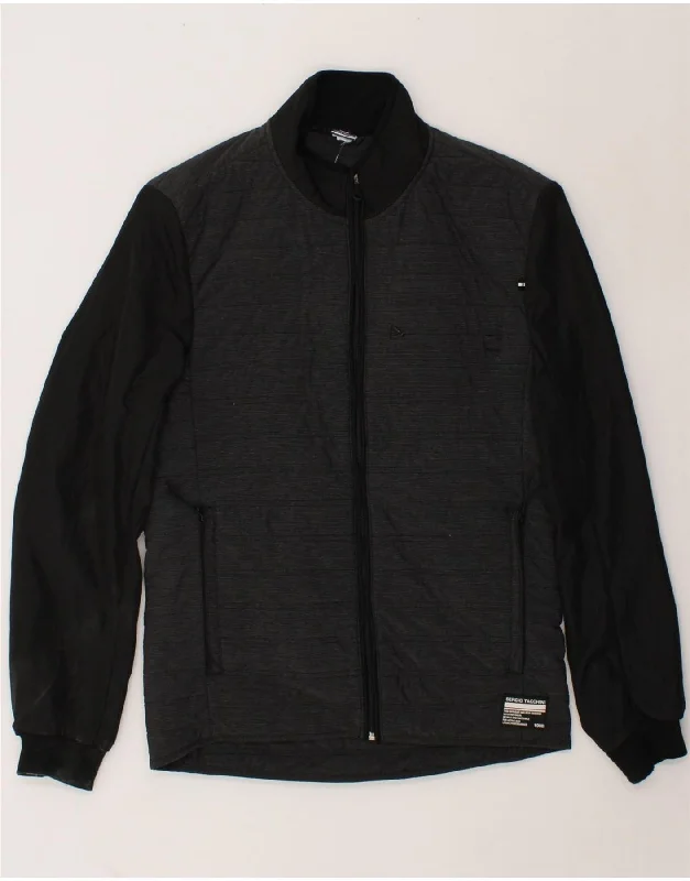 Men's Coats with Hand WarmersSERGIO TACCHINI Mens Bomber Jacket UK 36 Small Grey Colourblock Polyester