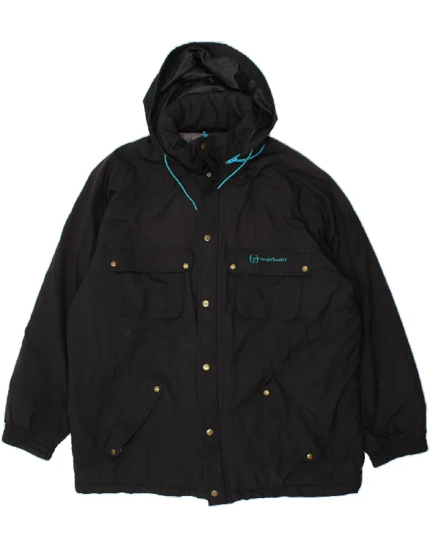 Men's Coats for Winter SportsSERGIO TACCHINI Mens Hooded Windbreaker Jacket UK 44 2XL Black