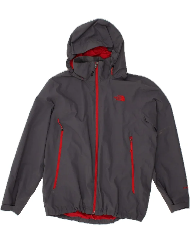 Men's Coats with Quick-Dry FabricTHE NORTH FACE Mens Hooded Rain Jacket UK 40 Large Grey Nylon
