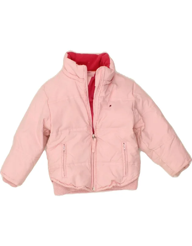 Men's Coats with Wind-Resistant FabricTOMMY HILFIGER Girls Padded Jacket 2-3 Years Pink Polyester