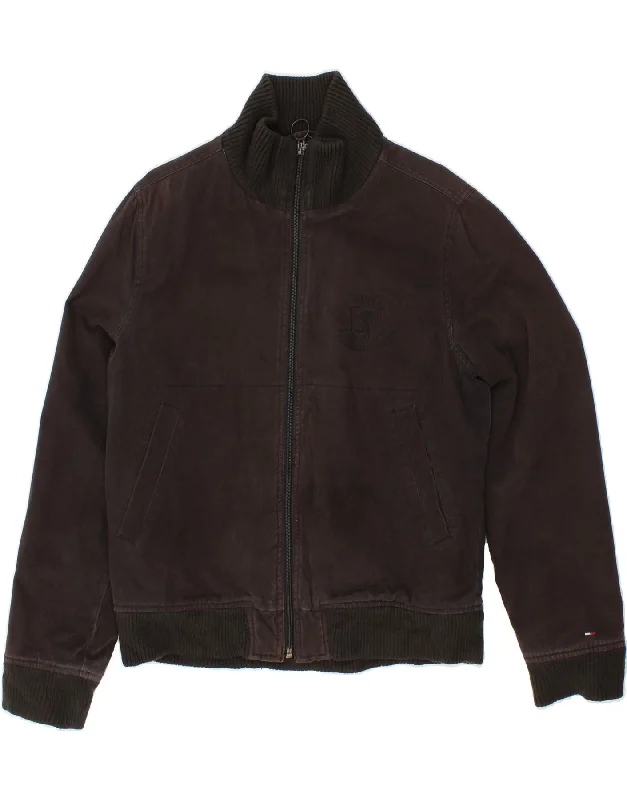 Men's Coats with Flannel LiningTOMMY HILFIGER Mens Bomber Jacket UK 38 Medium Brown Cotton
