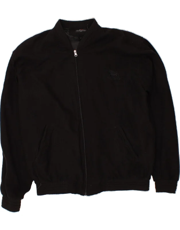 Men's Coats for AutumnVINTAGE Mens Bomber Jacket UK 42 XL Black Polyester