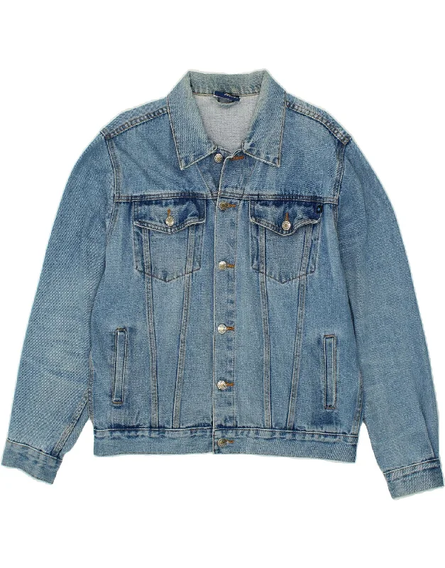 Affordable Men's Winter CoatsVINTAGE Mens Denim Jacket IT 50 Large Blue Cotton