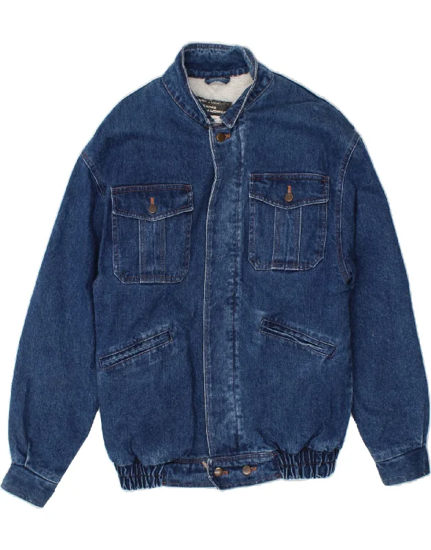 Cool Men's Pea CoatsVINTAGE Mens Denim Jacket UK 36 Small Blue