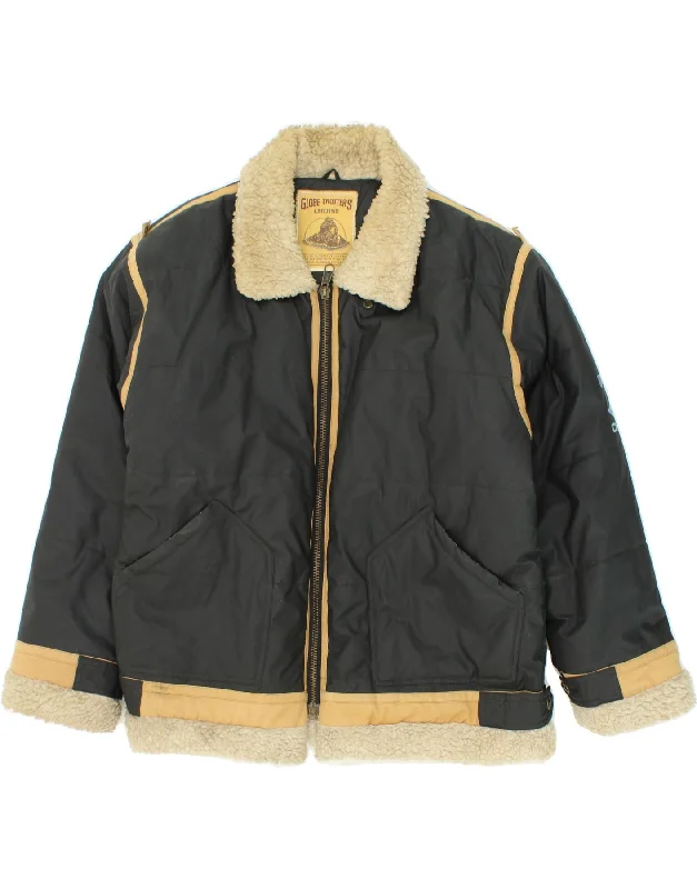 Functional Men's Ski JacketsVINTAGE Mens Loose Fit Padded Jacket UK 38 Medium Black Colourblock