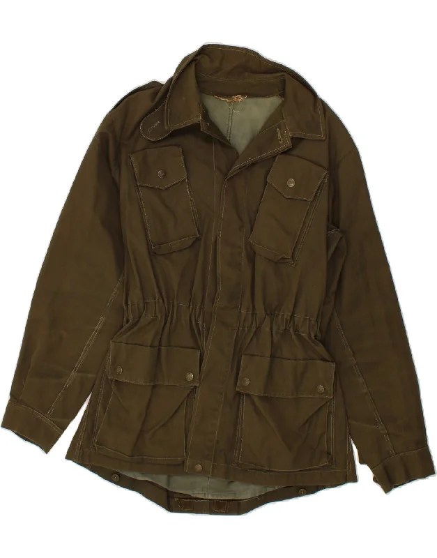 Men's Coats with Synthetic InsulationVINTAGE Mens Military Jacket UK 38 Medium Khaki
