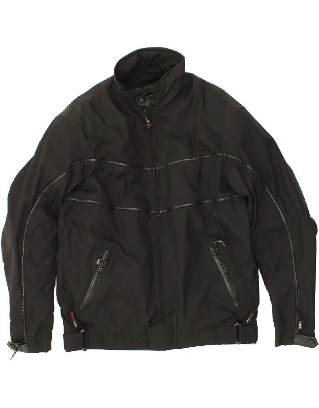 Stylish Men's Biker JacketsVINTAGE Mens Racer Jacket UK 42 XL Black Nylon