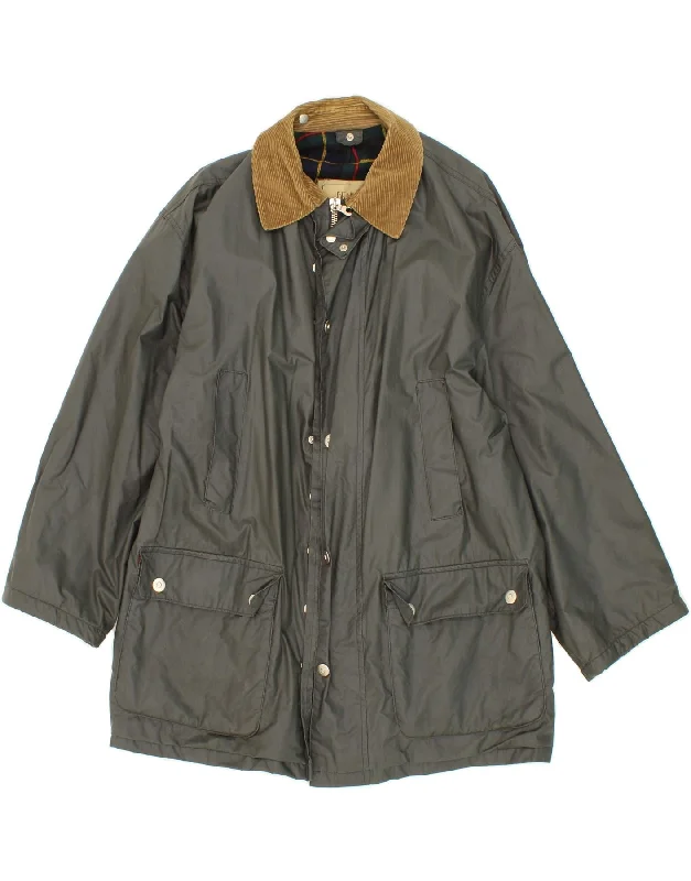 Men's Coats with Snap ButtonsVINTAGE Mens Utility Jacket UK 40 Large Grey