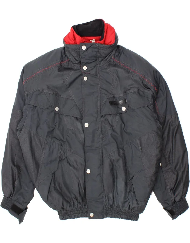 Men's Coats for Ice FishingVINTAGE Mens Windbreaker Jacket UK 40 Large Navy Blue Polyester